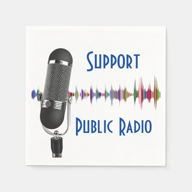 Support Public Radio  Napkin (Front)