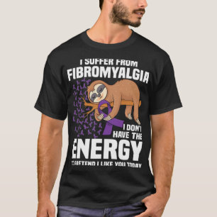 Support Purple Ribbon Warrior Fibromyalgia Awarene T-Shirt