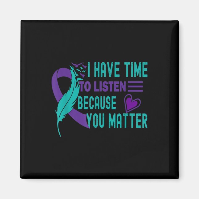 Support Raising Suicide Prevention Awareness  Magnet (Front)