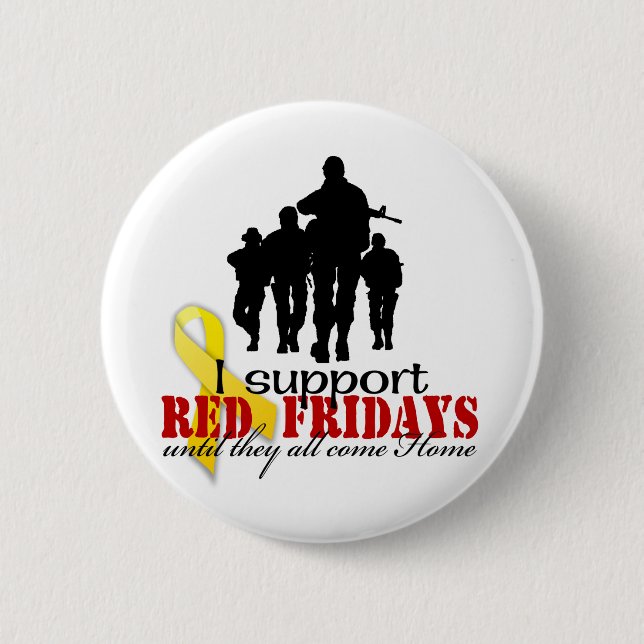 Support red Fridays 6 Cm Round Badge (Front)
