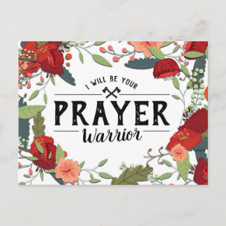 Support, Religious, I'll your Prayer Warrior Postcard