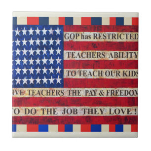 Support & Respect Our Teachers! Ceramic Tile