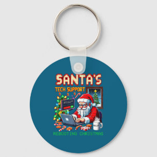 Support Santa's Pixel Tech Rebooting Key Ring