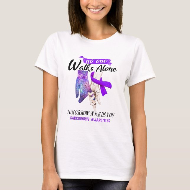 Support Sarcoidosis Awareness Ribbon Gifts T-Shirt (Front)