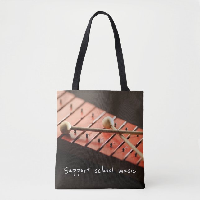 Support School Music Xylophone Tote Bag (Front)