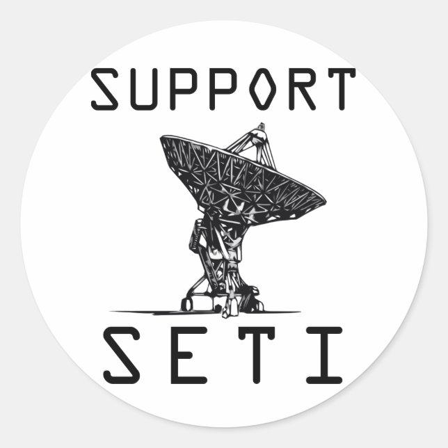Support SETI Classic Round Sticker (Front)