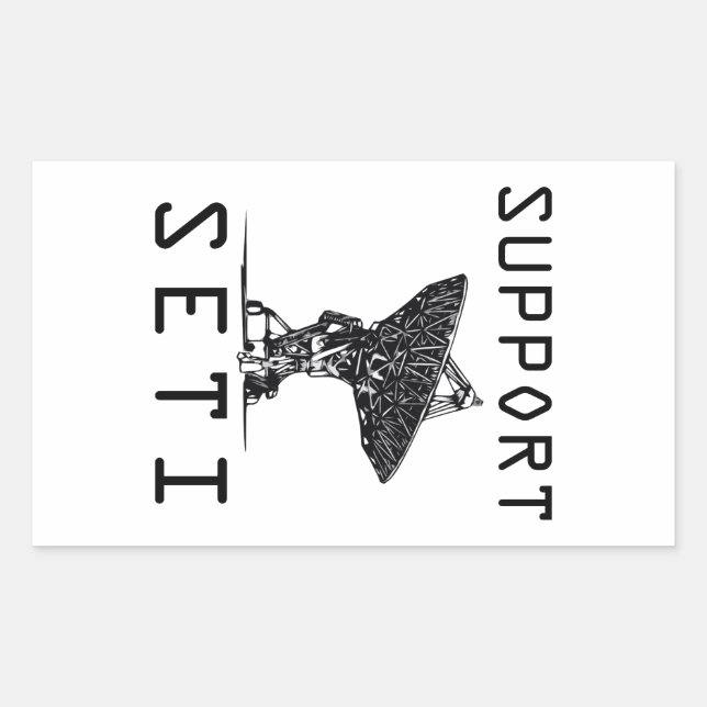 Support SETI Rectangular Sticker (Front)
