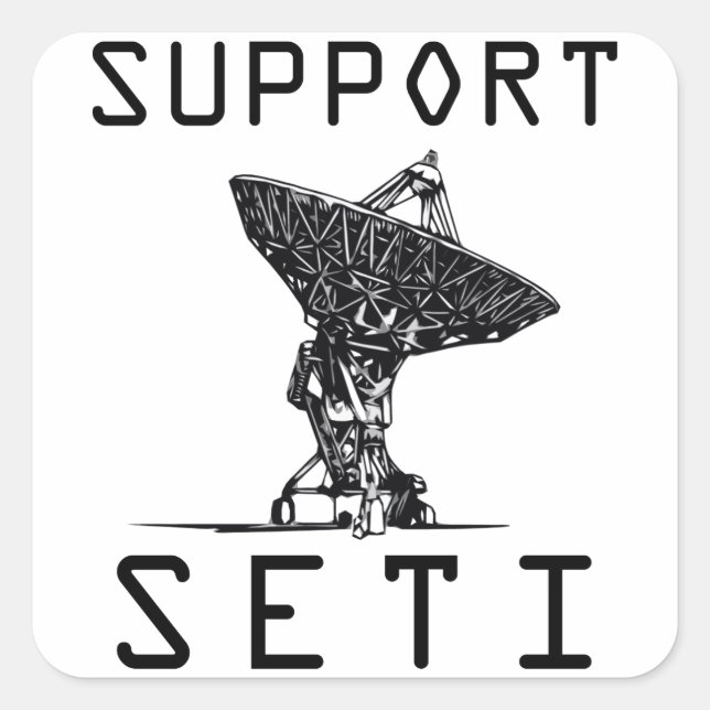 Support SETI Square Sticker (Front)