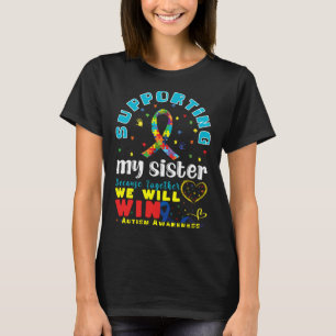 Support Sister Heart Special Autism Awareness T-Shirt