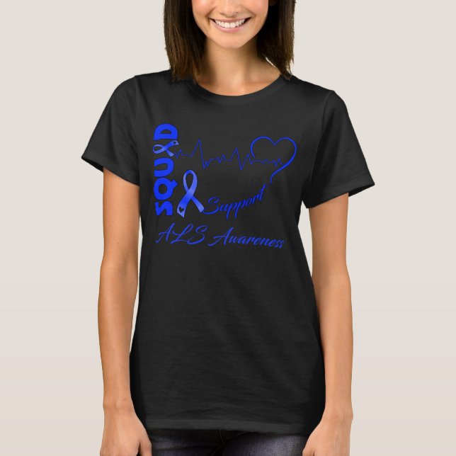Support Squad ALOPECIA ALS AWARENESS T-Shirt (Front)
