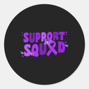 Support Squad Alzheimer Alzheimer's Awareness Classic Round Sticker