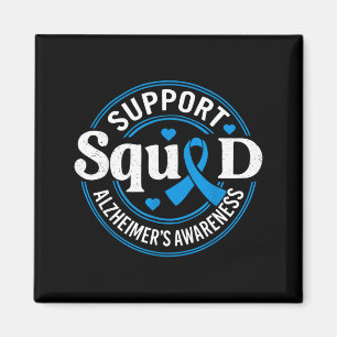 Support Squad Alzheimers Awareness Month Purple Magnet