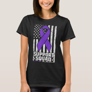 Support squad american flag purple epilepsy T-Shirt