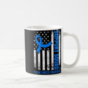 Support Squad American Flag USA Colon Cancer Coffee Mug