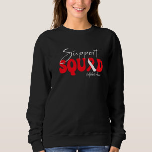 Support Squad Aplastic Anemia Awareness Red & Whit Sweatshirt