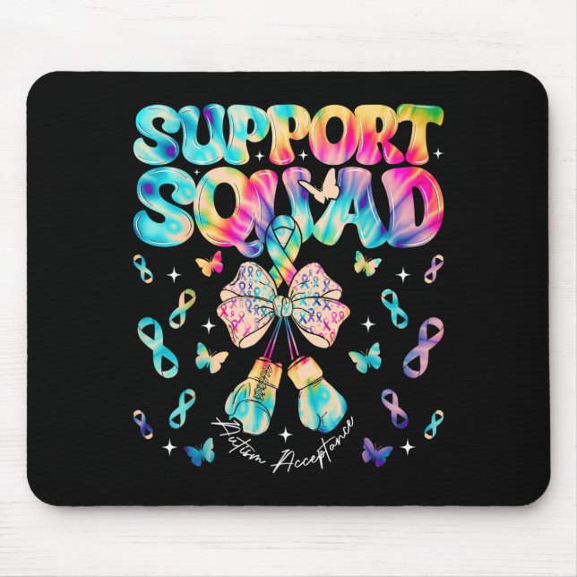 Support Squad Autism Awareness Acceptance Infinity Mouse Pad (Front)