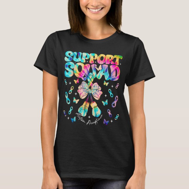 Support Squad Autism Awareness Acceptance Infinity T-Shirt (Front)