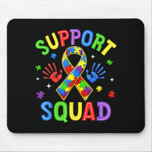 Support Squad Autism Awareness Family Outfits Men Mouse Pad