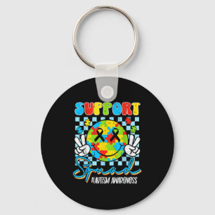 Support squad autism awareness men women boys girl key ring