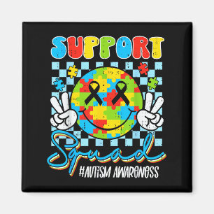 Support squad autism awareness men women boys girl magnet