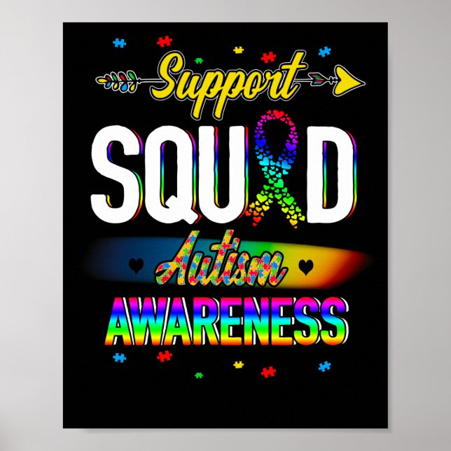 Support Squad Autism Awareness Poster (Front)