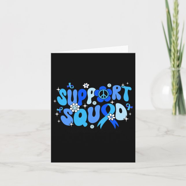 Support Squad Blue Ribbon Hydrocephalus Awareness  Card (Front)