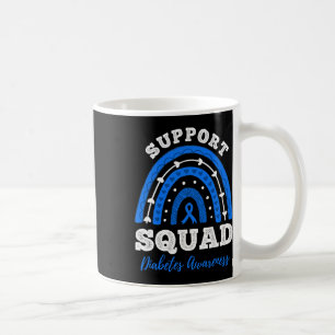 Support Squad Blue Ribbon T1d Type 1 Diabetes Awar Coffee Mug