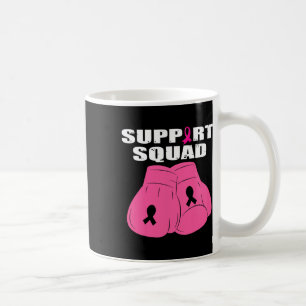 Support Squad Boxing Glove Pink Ribbon Breast Canc Coffee Mug