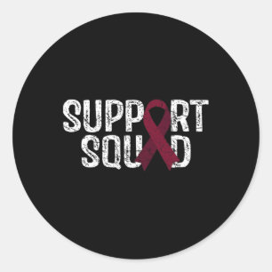 Support Squad Brain Aneurysm Awareness  Classic Round Sticker