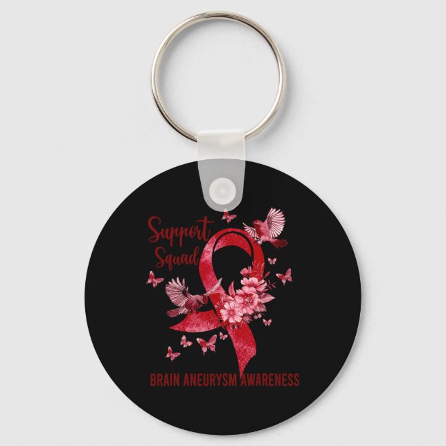 Support Squad Brain Aneurysm Awareness Key Ring (Front)