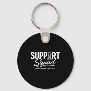 Support squad brain cancer awareness brain tumour key ring
