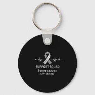 Support squad brain cancer awareness brain tumour key ring