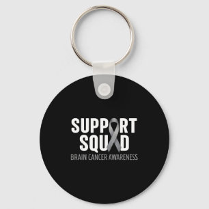 Support squad brain cancer awareness brain tumour key ring