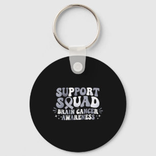 Support squad brain cancer awareness brain tumour key ring