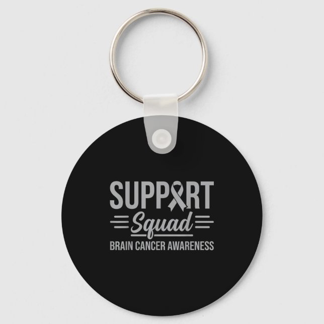 Support squad brain tumour awareness brain cancer  key ring (Front)