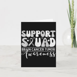 Support squad brain tumour awareness grey ribbon  card