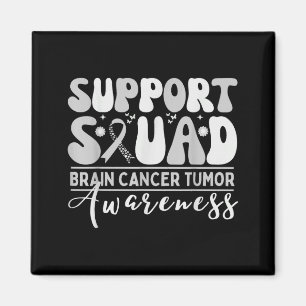 Support squad brain tumour awareness grey ribbon magnet