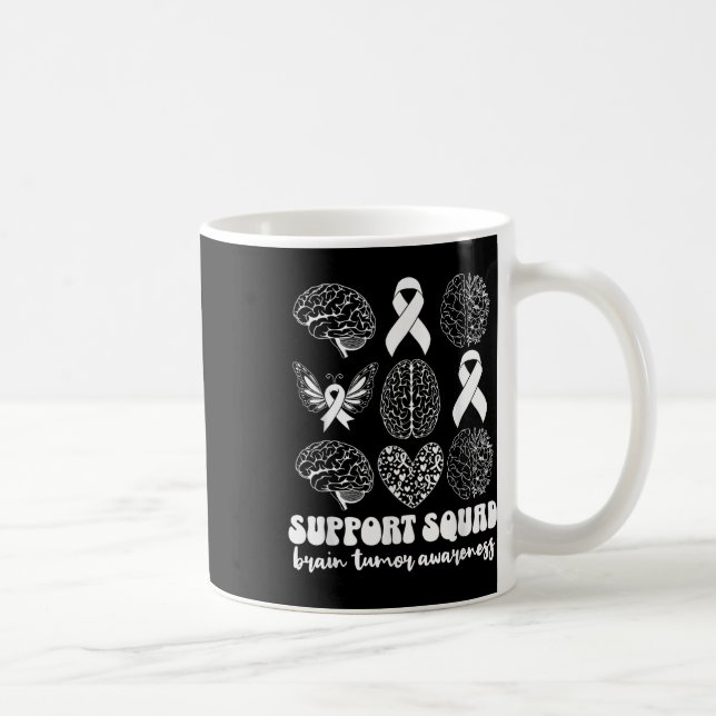 Support Squad Brain Tumour Awareness Month Go Grey Coffee Mug (Right)