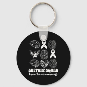 Support Squad Brain Tumour Awareness Month Go Grey Key Ring