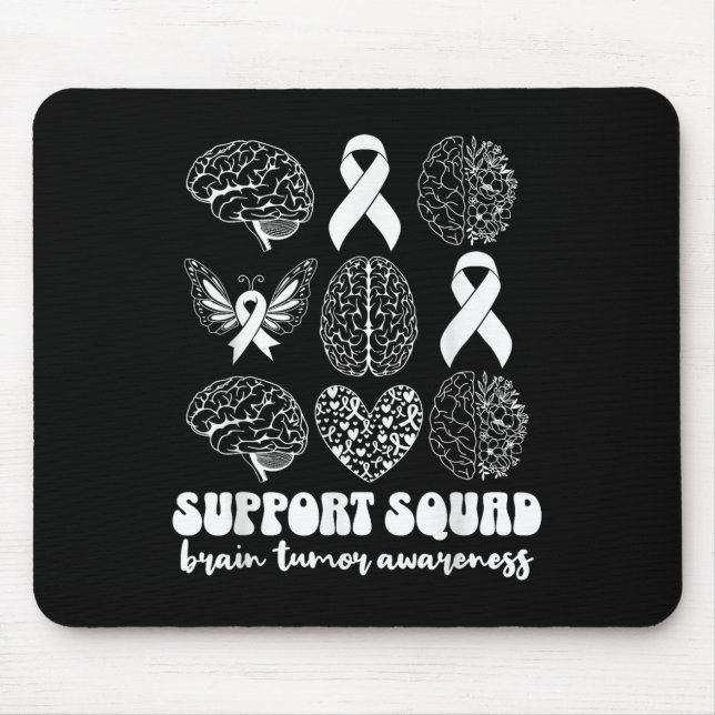 Support Squad Brain Tumour Awareness Month Go Grey Mouse Pad (Front)