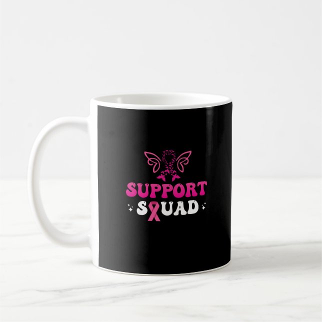 support squad breast cancer awareness coffee mug (Left)