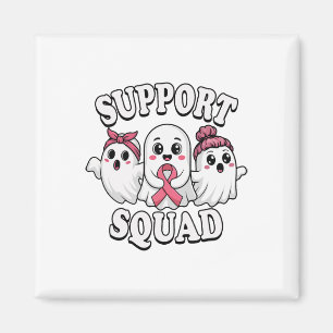 Support Squad Breast Cancer Awareness Cute Ghosts Magnet