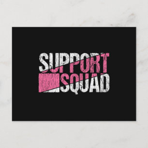 Support Squad Breast Cancer Awareness Family Postcard
