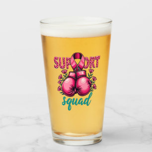 Support Squad Breast Cancer Awareness Gloves Box Glass