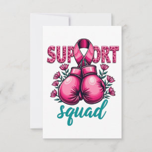 Support Squad Breast Cancer Awareness Gloves Box Thank You Card