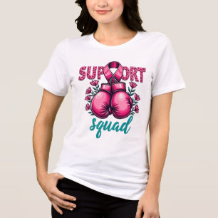 Support Squad Breast Cancer Awareness Gloves Box Tri-Blend Shirt