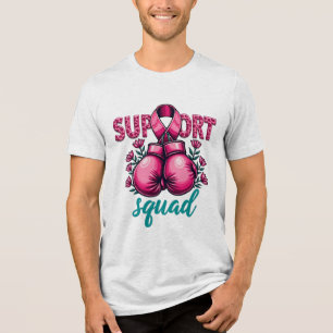 Support Squad Breast Cancer Awareness Gloves Box Tri-Blend Shirt