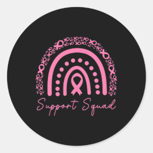 Support Squad Breast Cancer Awareness Husband Pink Classic Round Sticker