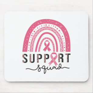 Support Squad Breast Cancer Awareness Leopard Pink Mouse Pad
