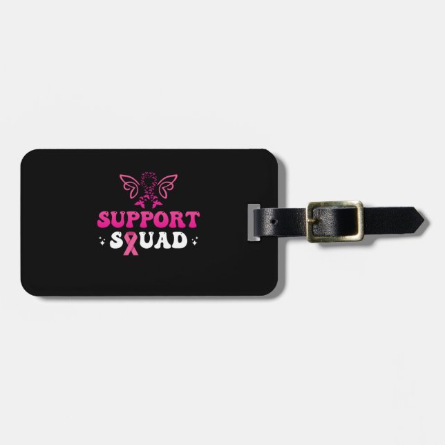 support squad breast cancer awareness luggage tag (Front Horizontal)